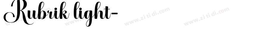 Rubrik light字体转换
